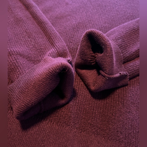 EXPRESS Mens Size S Burgundy/Dark blue 100% Cotton Pullover Sweater Crew Neck - Picture 2 of 9